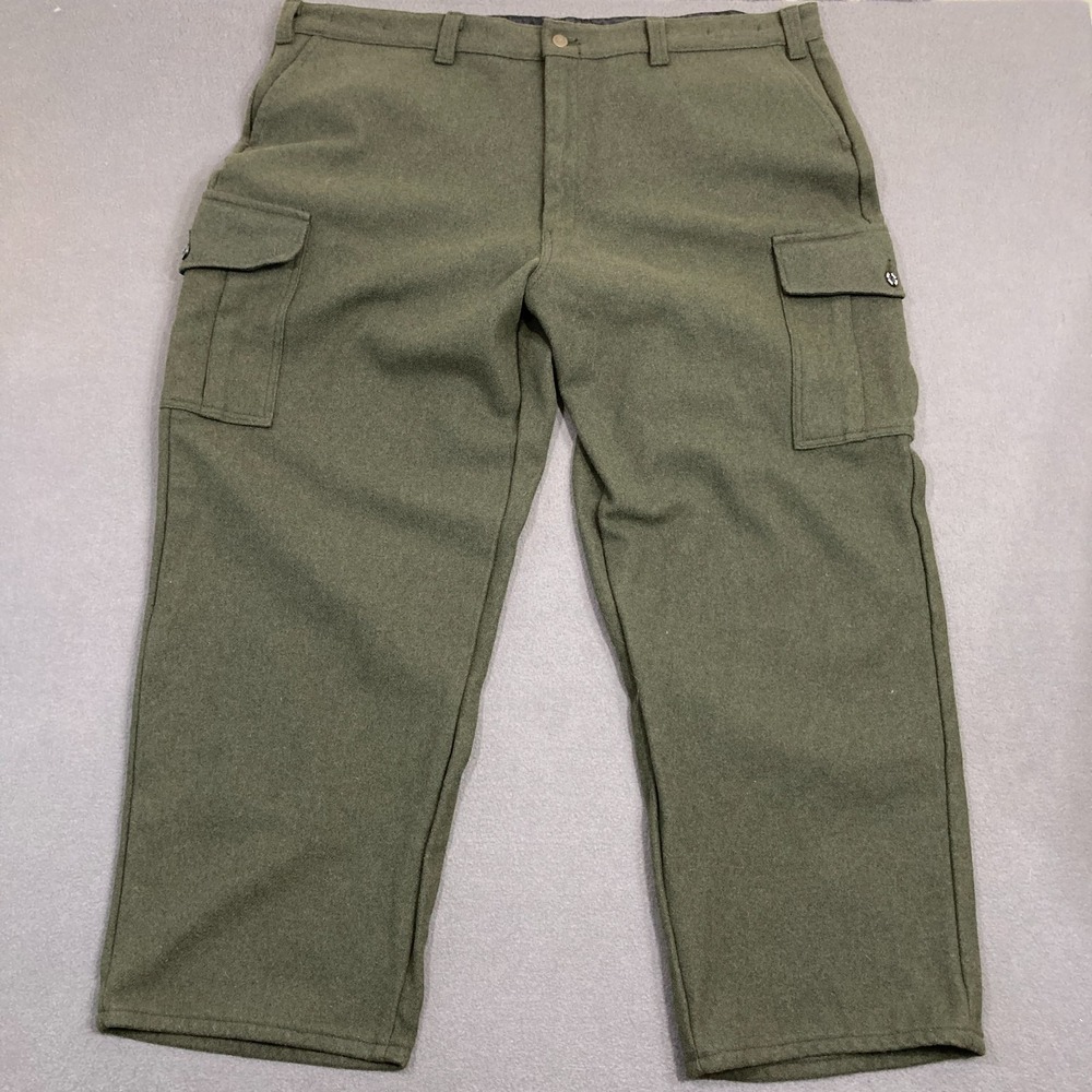 Big Bill Cargo Pants Mens 48x33 Green Wool Hunting Suspender 234MER Canada Made